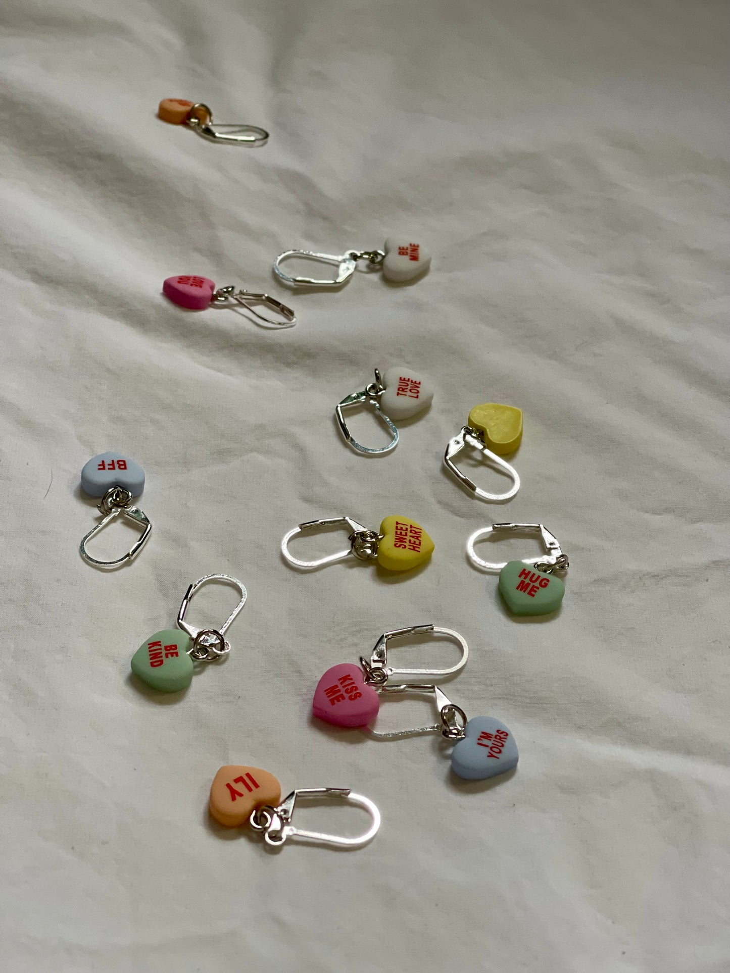 Conversation Heart Progress Keeper/Stitch Marker